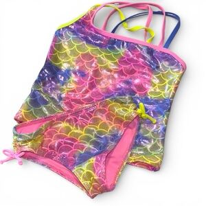 Dillards Angel Beach Colorful Mermaid Kids Swim Set